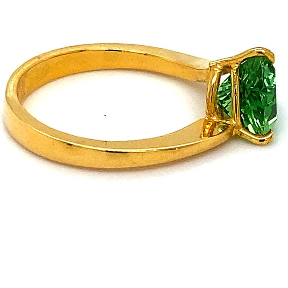 Tsavorite 2.49ct Solid 22K Yellow Gold Ring - Picture 3 of 6
